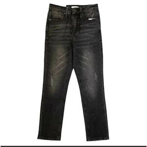 bp high rise distressed crop jeans black wash Sz 16 Nordstrom Blogger Denim